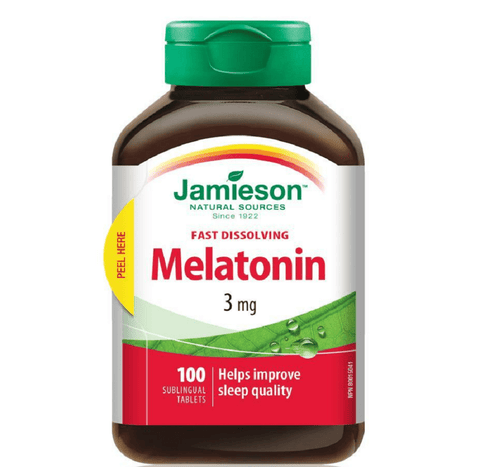 Jamieson Melatonin 3 mg Fast Dissolving 100 Sublingual Tablets - YesWellness.com
