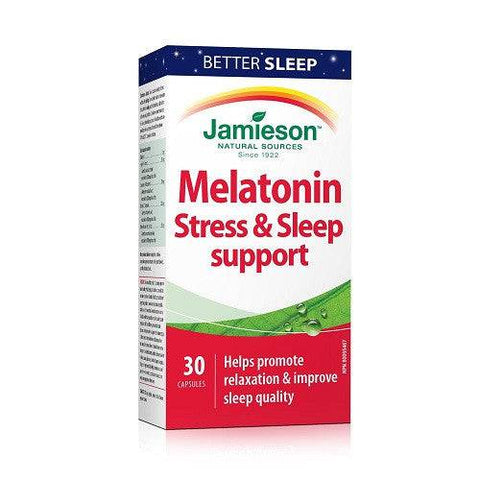 Jamieson Melatonin Sleep & Stress Support 30 Capsules - YesWellness.com