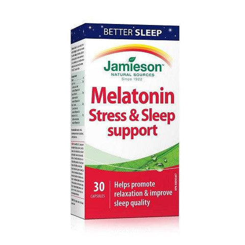 Expires June 2024 Clearance Jamieson Melatonin Sleep & Stress Support 30 Capsules - YesWellness.com
