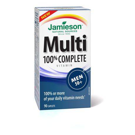 Jamieson Multi 100% Complete Mens 50+ - 90 Caplets - YesWellness.com