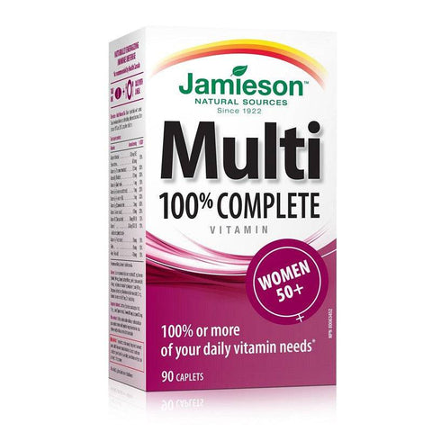 Jamieson Multi 100% Complete Womens 50+ - 90 Caplets - YesWellness.com