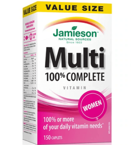 Jamieson Multivitamin 100% Complete Women 150 Caplets - YesWellness.com