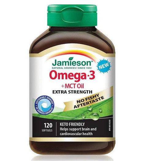 Jamieson Omega-3 + MCT Oil Extra Strength 120 Softgels - YesWellness.com