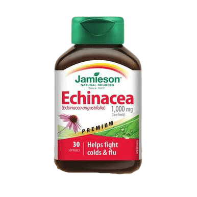 Jamieson Premium Echinacea 1,000 mg - 30 Soft gels - YesWellness.com