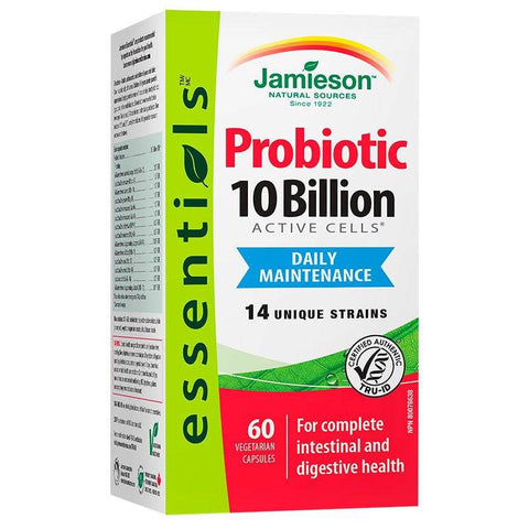 Expires April 2026 Clearance Jamieson Probiotic 10 Billion Active Cells Daily Maintenance 60 Vegetarian Capsules