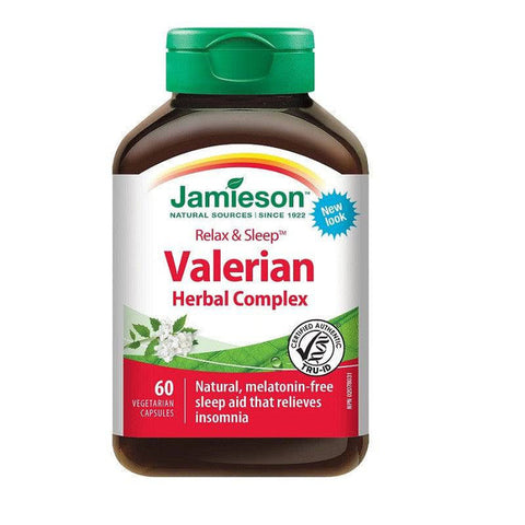Expires June 2024 Clearance Jamieson Relax & Sleep Valerian Herbal Complex 60 Vegetarian capsules - YesWellness.com