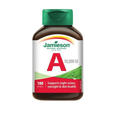 Jamieson Vitamin A 10,000 IU - 100 Soft Gels - YesWellness.com