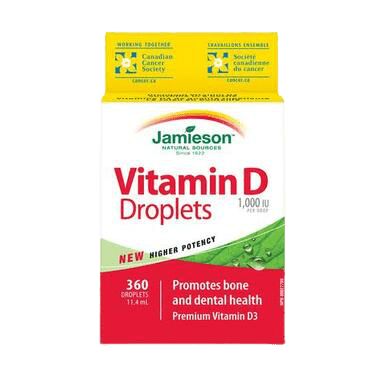 Jamieson Vitamin D Droplets 1000 IU - 11.4 ml - YesWellness.com