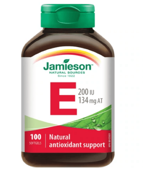Jamieson Vitamin E 200 IU 134 mg AT 100 Softgels - YesWellness.com