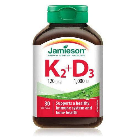 Expires January 2026 Clearance Jamieson Vitamin K2 + D3 - 30 Softgels