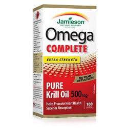 Jamieson Omega Complete Extra Strength Pure Krill 500mg - YesWellness.com