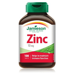 Jamieson Zinc 10 mg 100 Tablets - YesWellness.com