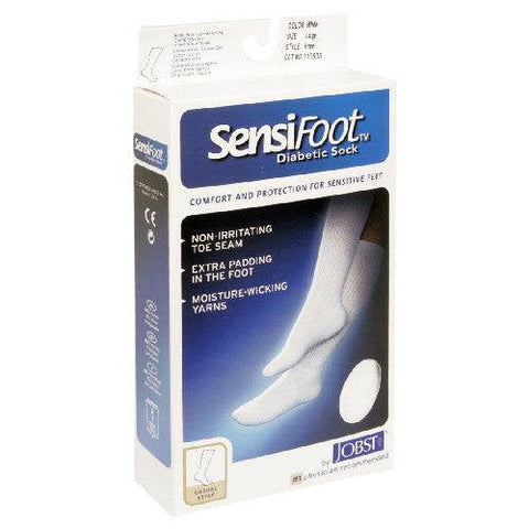 Jobst Sensifoot Diabetic Sock White 1 Pair - YesWellness.com
