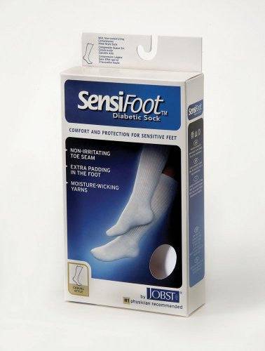Jobst Sensifoot Diabetic Sock White 1 Pair - YesWellness.com
