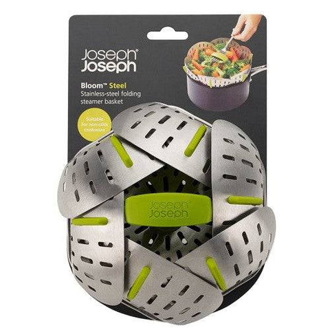 Joseph Joseph Bloom Steel Stainless-Steel Folding Steamer Basket - YesWellness.com