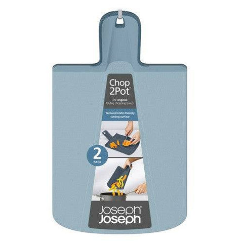 Joseph Joseph Chop2Pot Folding Chopping Boards 2-pack Blue - YesWellness.com
