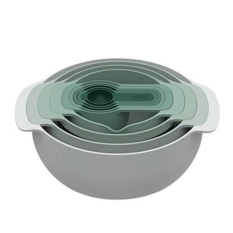 Joseph Joseph Nest 9 Plus 9-piece Compact Food Preparation Set Sage - YesWellness.com