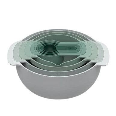 Joseph Joseph Nest 9 Plus 9-piece Compact Food Preparation Set Sage - YesWellness.com