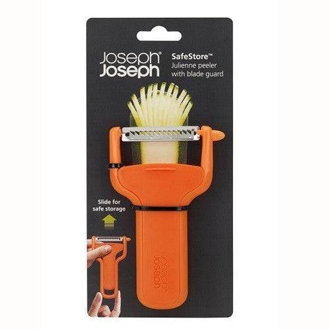 Joseph Joseph SafeStore Julienne Peeler with Blade Guard Orange - YesWellness.com