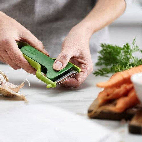 Joseph Joseph SafeStore Straight Peeler with Blade Guard Green - YesWellness.com