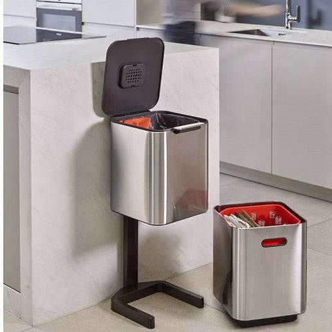 Joseph Joseph Totem Compact Waste Separation and Recycling Unit Stainless Steel - YesWellness.com