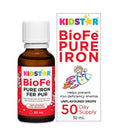 KidStar Nutrients BioFe Pure Iron Unflavoured Drops 50 Day Supply- 30mL - YesWellness.com