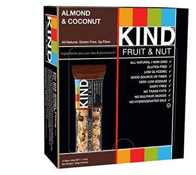 Kind Snacks Almond & Coconut Bars 12 x 40g box - YesWellness.com