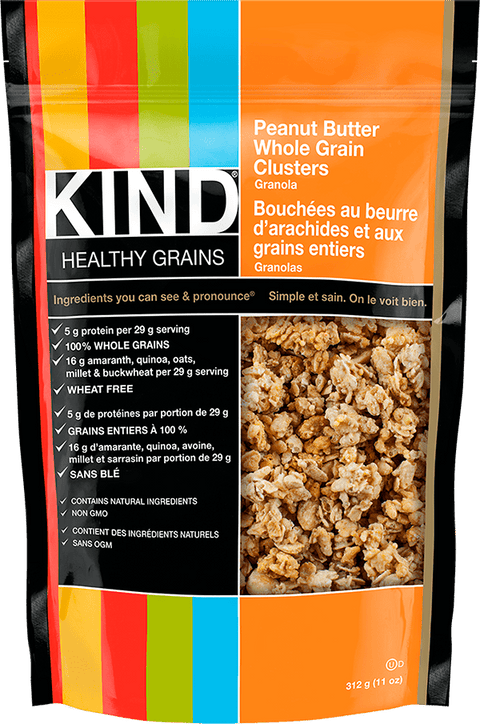 Kind Snacks Healthy Grains Whole Grain Peanut Butter Clusters Bag 312 Grams - YesWellness.com