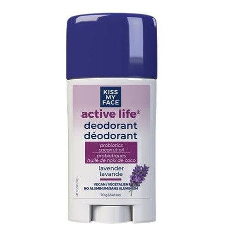 Kiss My Face Active Life Deodorant Lavender 70g - YesWellness.com