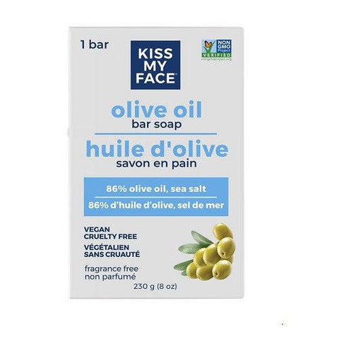 Kiss My Face Olive Oil Bar Soap Fragrance Free 230g - YesWellness.com