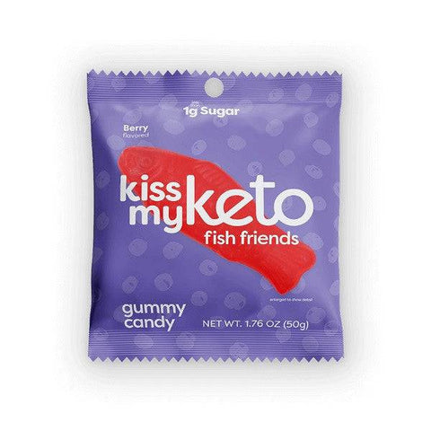 Kiss My Keto Fish Friends Gummy Candy - Berry Flavoured 6 x 50g - YesWellness.com