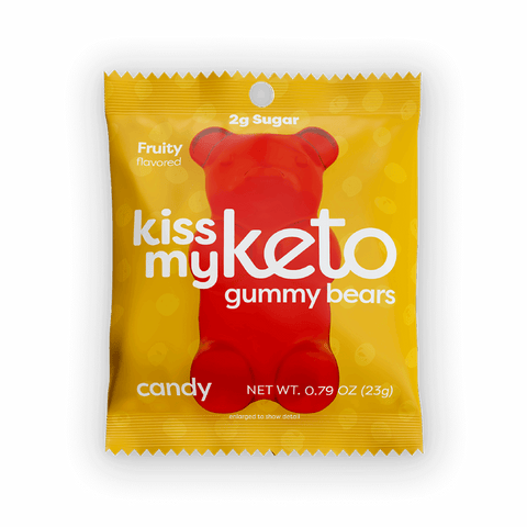 Kiss My Keto Gummy Bears Candy 12 x 22.5g - YesWellness.com