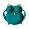 Knute Kids Owl Shape Silicone Plate With Suction - Green - YesWellness.com