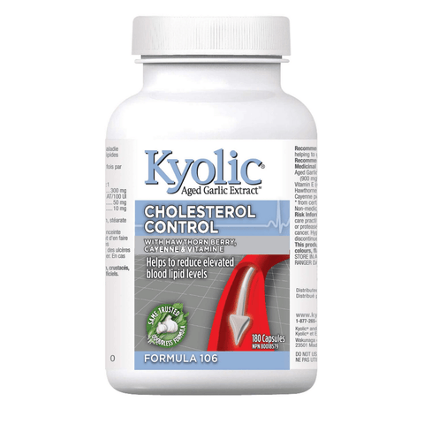 Kyolic Aged Garlic Extract Formula 106 - Cholesterol Control 180 Capsules - YesWellness.com