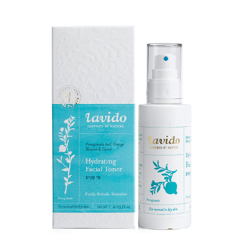 Expires January 2026 Clearance Lavido Hydrating Facial Toner Pomegranate Peel, Orange Blossom & Carrot 120 mL