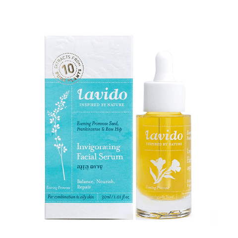 Lavido Invigorating Facial Serum Evening Primrose Seed, Frankincense & Rose Hip 30 ml - YesWellness.com