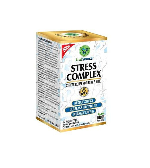 Leaf Source Stress Complex 60 Veg Capsules - YesWellness.com