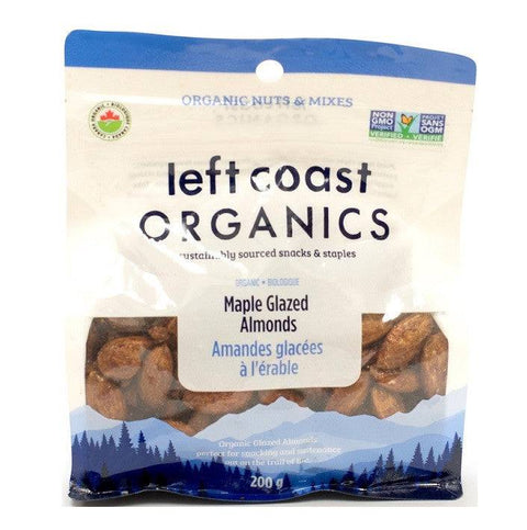 Left Coast Organics Organic Maple Glazed Almonds 200g - YesWellness.com