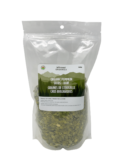 Expires January 2026 Clearance Left Coast Organics Organic Pumpkin Seeds - Hulled Raw 700g