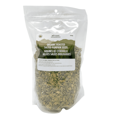 Expires February 2026 Clearance Left Coast Organics Organic Pumpkin Seeds - Roasted Salted 700g