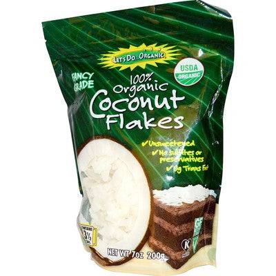Let's Do Organic Coconut Flakes Unsweetened 198 grams - YesWellness.com