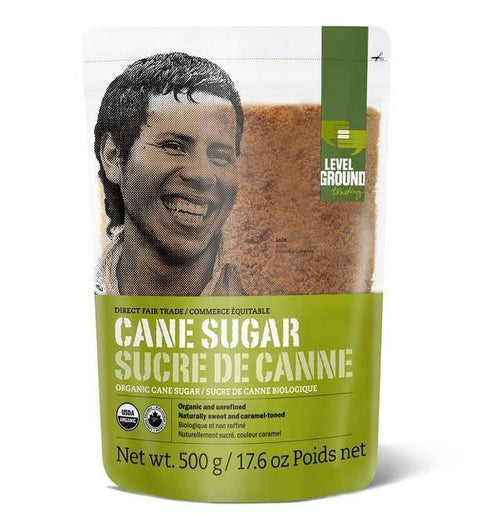 Level Ground Trading Organic Cane Sugar 500 grams - YesWellness.com