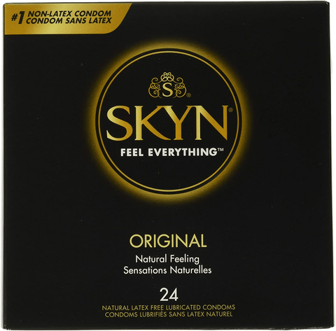 LifeStyles SKYN Original Natural Latex Free Lubricated Condoms 24 Count - YesWellness.com