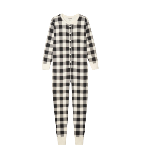 Little Blue House by Hatley Adult Union Suit - Cream Plaid - YesWellness.com