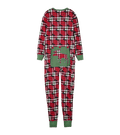 Little Blue House by Hatley Adult Union Suit Holiday Moose on Plaid - YesWellness.com