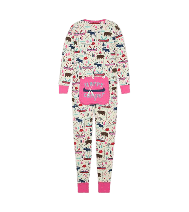 Little Blue House by Hatley Adult Union Suit Pretty Sketch Country - YesWellness.com