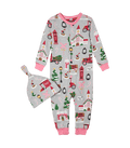 Little Blue House by Hatley Baby Coverall with Hat - Christmas Village - YesWellness.com