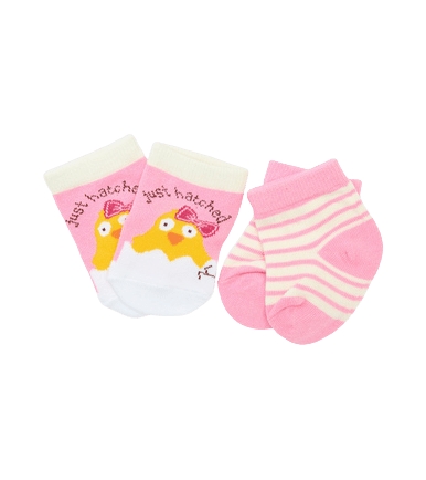 Little Blue House by Hatley Baby Socks Pink Just Hatched 2-Pack 0-12M - YesWellness.com