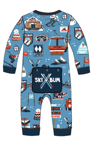Little Blue House by Hatley Baby Union Suit - Blue Ski Holiday - YesWellness.com