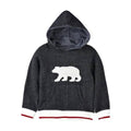 Little Blue House by Hatley Charcoal Bear Kids Heritage Pullover Hoodie - YesWellness.com